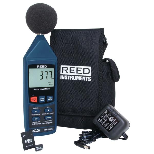 Reed Instruments REED Data Logging Sound Meter with Adapter and SD Card Kit R8070SD-KIT